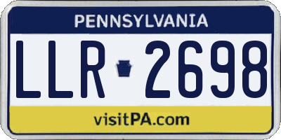 PA license plate LLR2698