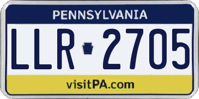 PA license plate LLR2705