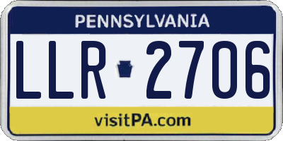 PA license plate LLR2706