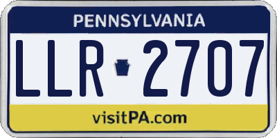 PA license plate LLR2707
