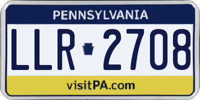 PA license plate LLR2708
