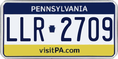 PA license plate LLR2709