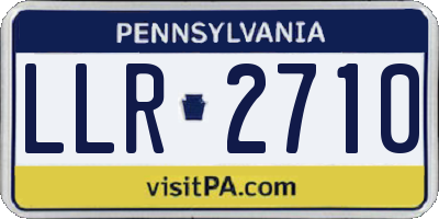 PA license plate LLR2710