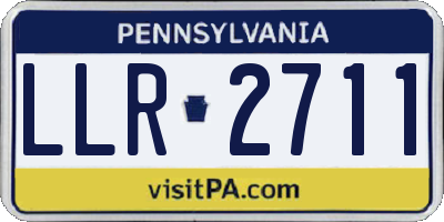 PA license plate LLR2711
