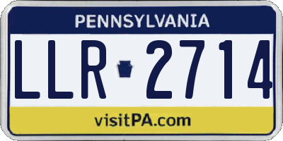 PA license plate LLR2714