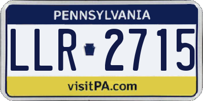 PA license plate LLR2715