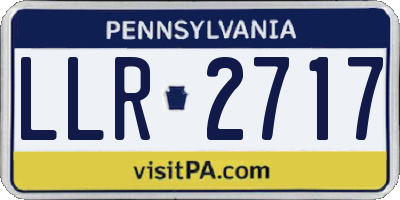 PA license plate LLR2717
