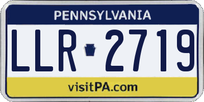 PA license plate LLR2719