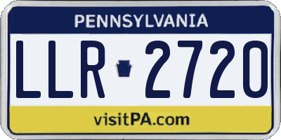 PA license plate LLR2720