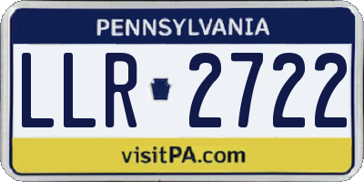 PA license plate LLR2722