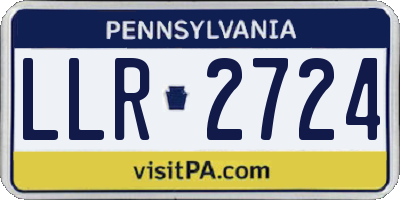 PA license plate LLR2724