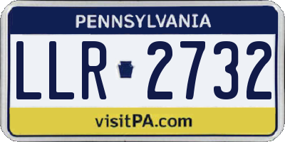 PA license plate LLR2732