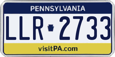 PA license plate LLR2733