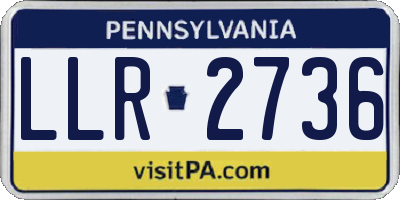 PA license plate LLR2736