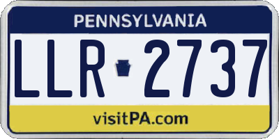 PA license plate LLR2737