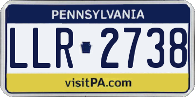 PA license plate LLR2738