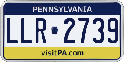 PA license plate LLR2739