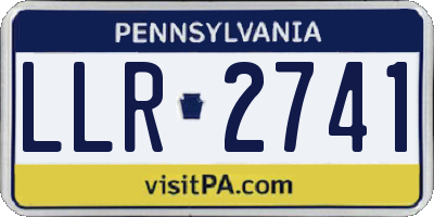 PA license plate LLR2741