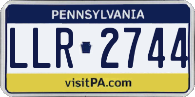 PA license plate LLR2744