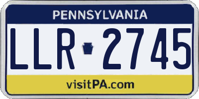 PA license plate LLR2745