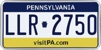 PA license plate LLR2750