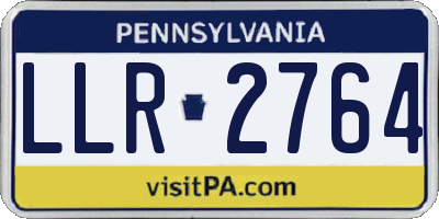 PA license plate LLR2764