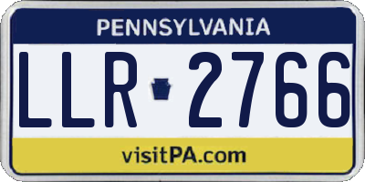 PA license plate LLR2766