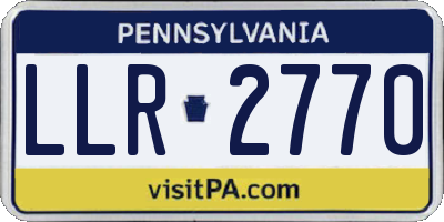 PA license plate LLR2770