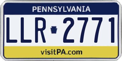 PA license plate LLR2771