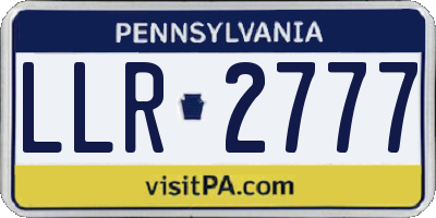 PA license plate LLR2777