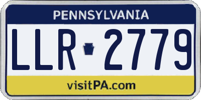 PA license plate LLR2779