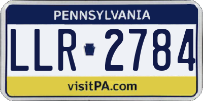 PA license plate LLR2784