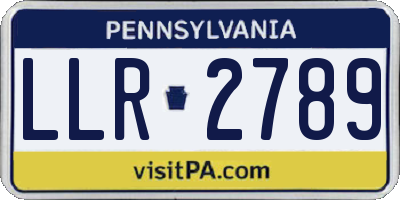 PA license plate LLR2789