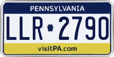 PA license plate LLR2790