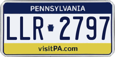 PA license plate LLR2797