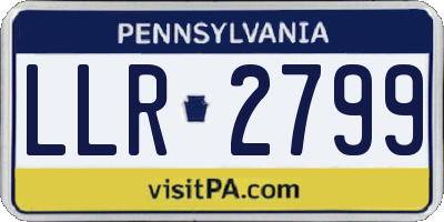 PA license plate LLR2799