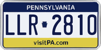 PA license plate LLR2810