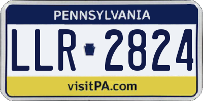 PA license plate LLR2824