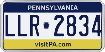 PA license plate LLR2834