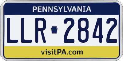 PA license plate LLR2842
