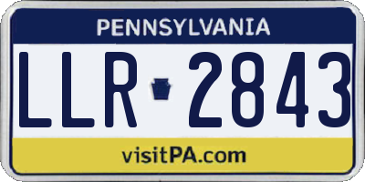 PA license plate LLR2843