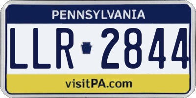 PA license plate LLR2844