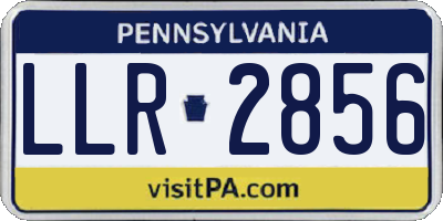 PA license plate LLR2856