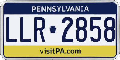 PA license plate LLR2858