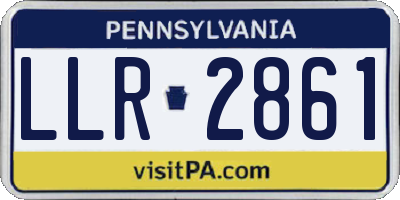 PA license plate LLR2861