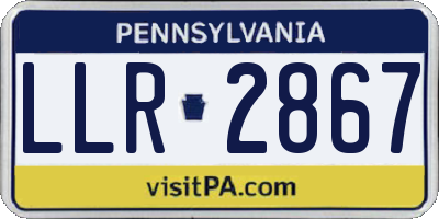 PA license plate LLR2867