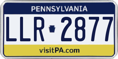 PA license plate LLR2877