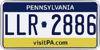 PA license plate LLR2886
