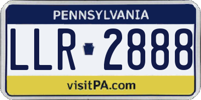 PA license plate LLR2888