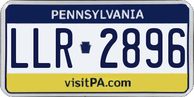 PA license plate LLR2896